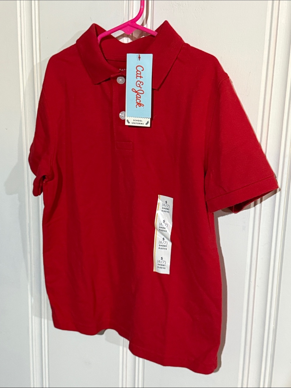 Cat & Jack Bright Red Short-Sleeve Polo